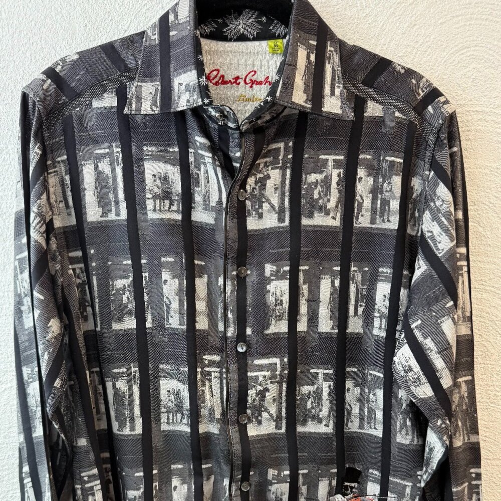 LIMITED EDITION Embroidered - Robert Graham Men's RATS THE MUSICAL Shirt Sz: M